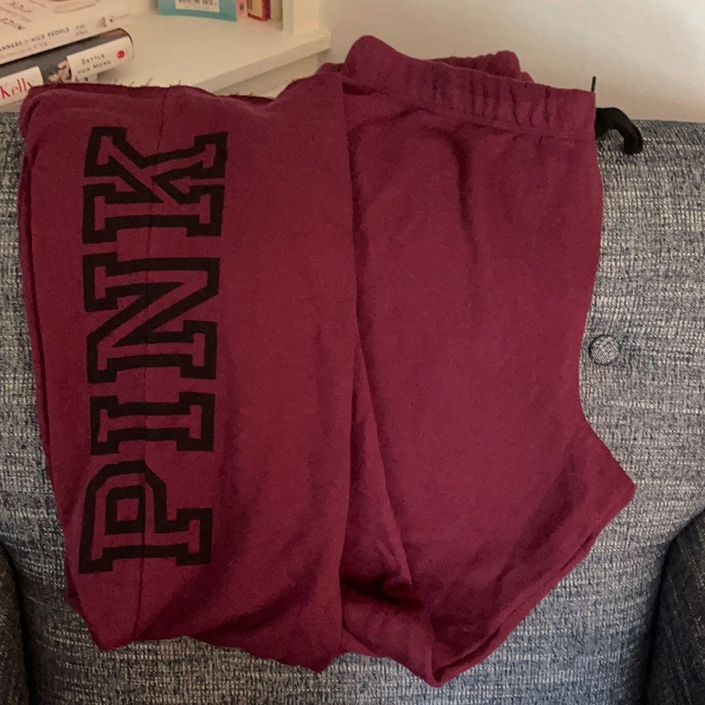 New without tags PINK Raw Hem Sweatpants Large